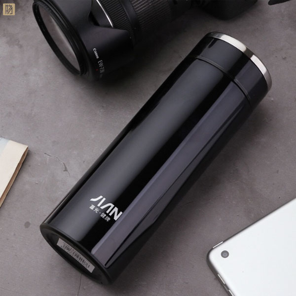 不锈钢真空保温杯男女士车载办公商务水杯带茶隔大容量水杯可定制