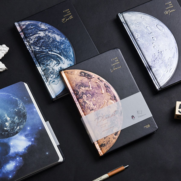 创意宇宙星空星球手账本创意AR星球系列笔记本日记全彩页插图手帐本子