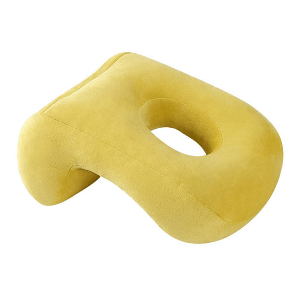 辦公室神器新款多功能午睡枕頭趴睡鏤空毛絨純色抱枕趴趴枕