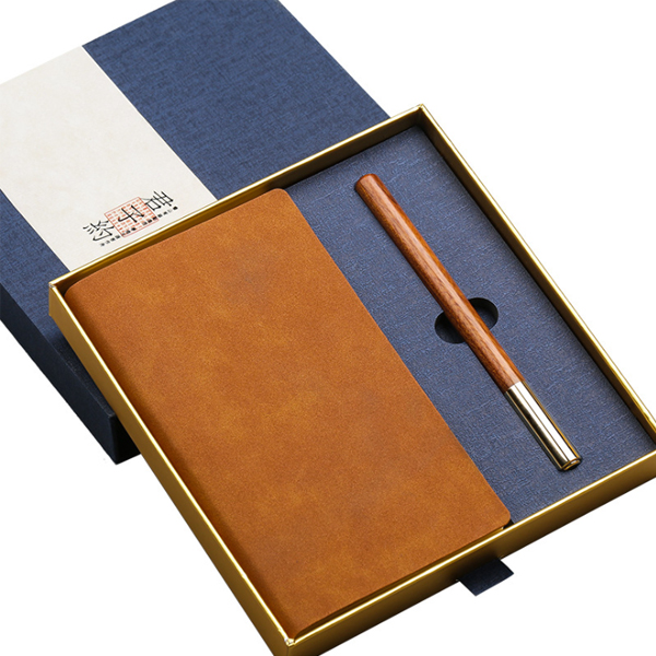 红木质黄铜签字笔 便携记事本 高档商务礼品高端笔送人礼物