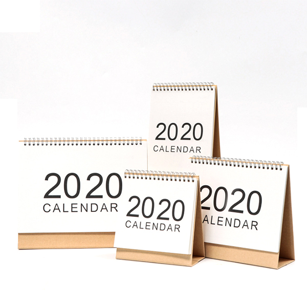 简约台历创意记事2020跨年月历企业定制日历公司桌面办公定做
