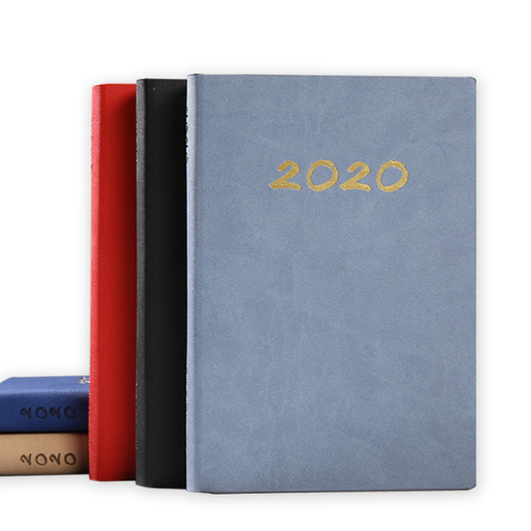 2020年A5皮面记事本日记本效率手册高档PU年历本笔记本可定制LOG