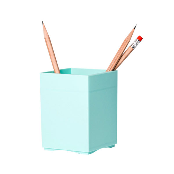 创意时尚糖果色方形塑料笔筒韩国简约办公学习用品桌面收纳