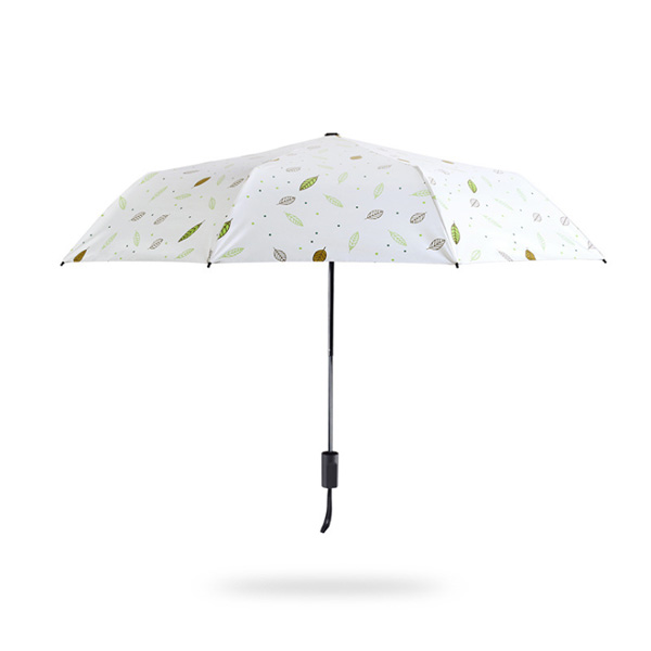 小清新雨伞折叠伞女黑胶防晒太阳伞创意三折晴雨两用伞防紫外线伞
