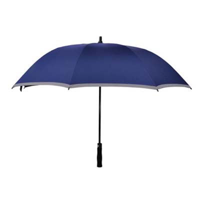 高档商务雨伞长柄广告伞 安全式反光边伞