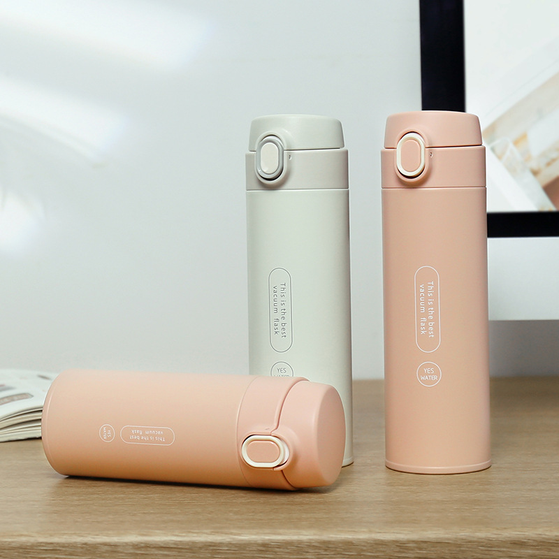 轻奢316不锈钢水杯 创意保温杯礼品定制 500ml大容量弹跳豌豆水杯