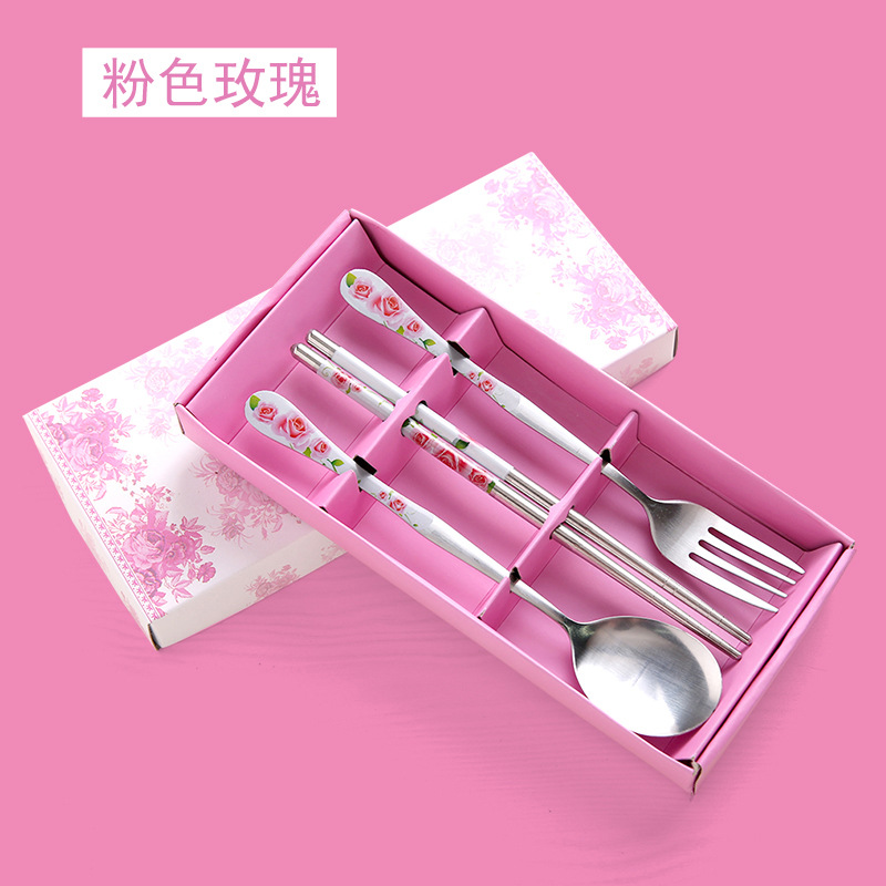 实用小礼品活动赠送小礼物 餐具套装 会销筷子勺子礼品定制