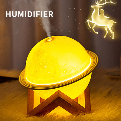 usb星球迷你加濕器3色led燈空調(diào)房學(xué)生宿舍臥室香薰立體
