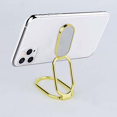 双环折叠手机支架金属磁吸车载支架桌面指环扣支架礼品