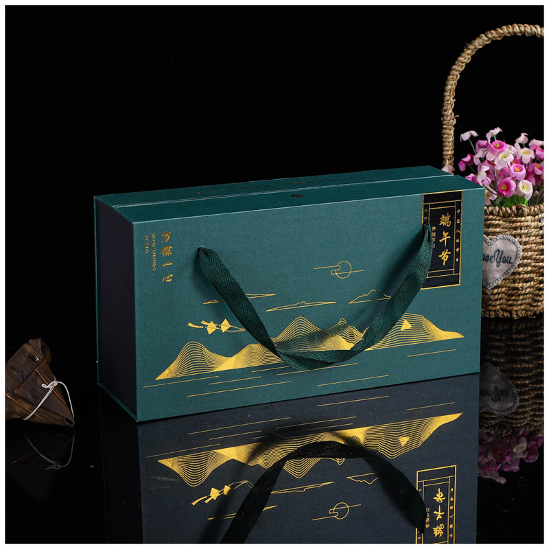 传统节日端午节礼盒 手提创意粽子包装盒 翻盖硬粽子礼品盒定制