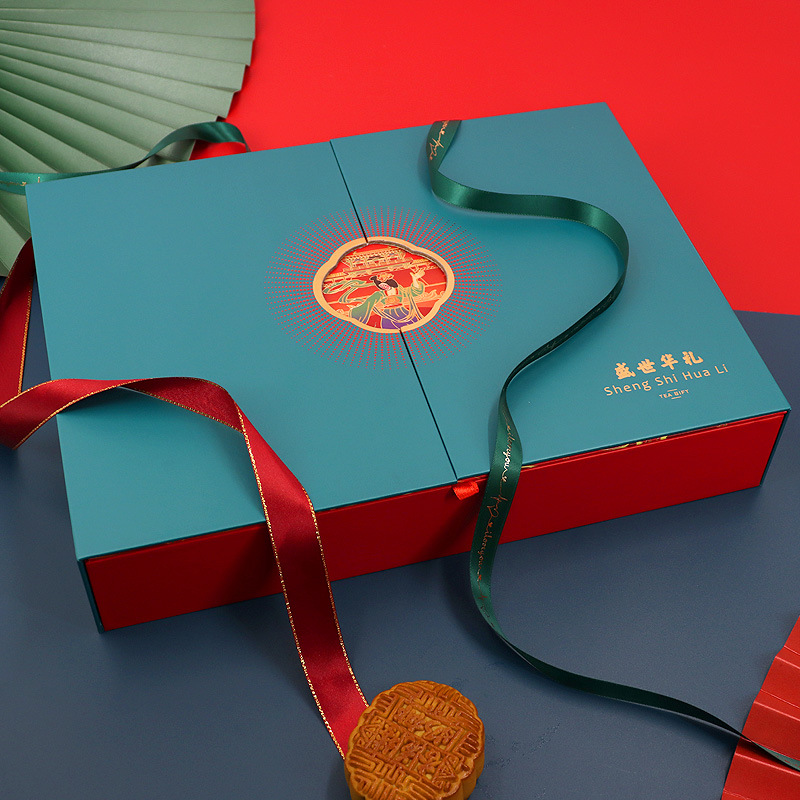 定制中国风中秋月饼礼盒 高端精美创意翻盖月饼包装盒设计印刷定做