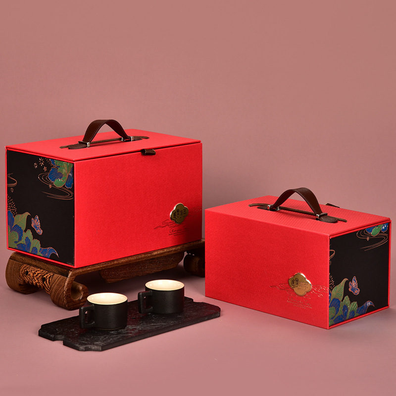 新年春节伴手礼品盒定制 公司酒店香榧通用包装 散茶糕点年货礼盒包装