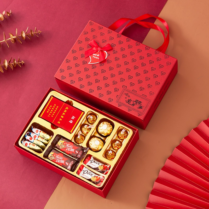 高档中国风婚庆礼盒定制 结婚成品抽屉式喜糖包装盒 订婚回礼创意伴手礼盒