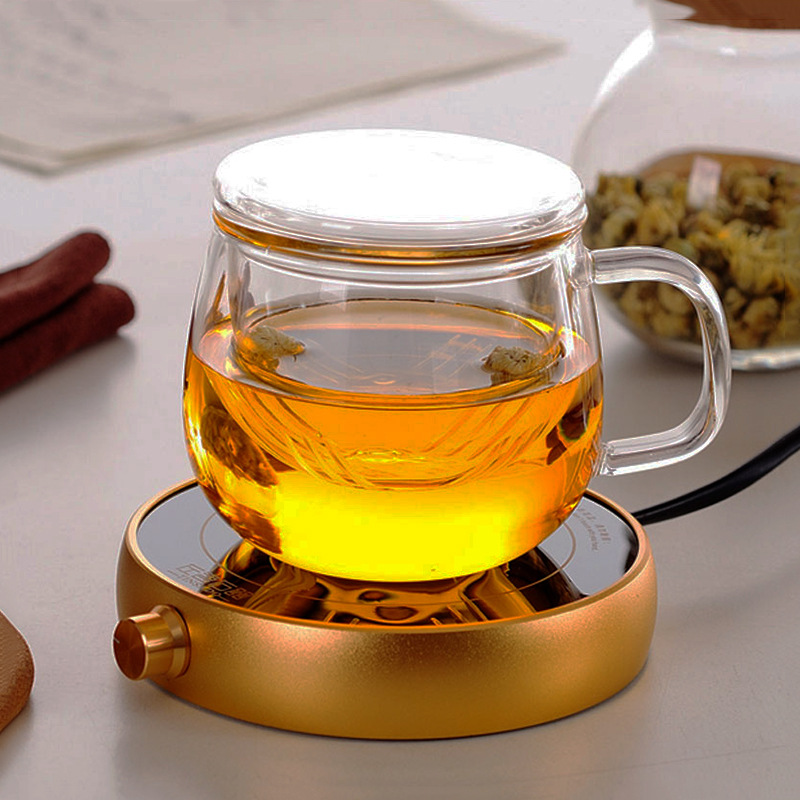  玻璃茶杯加厚帶蓋透明泡茶圓趣杯耐熱高硼硅玻璃杯花茶杯辦公杯