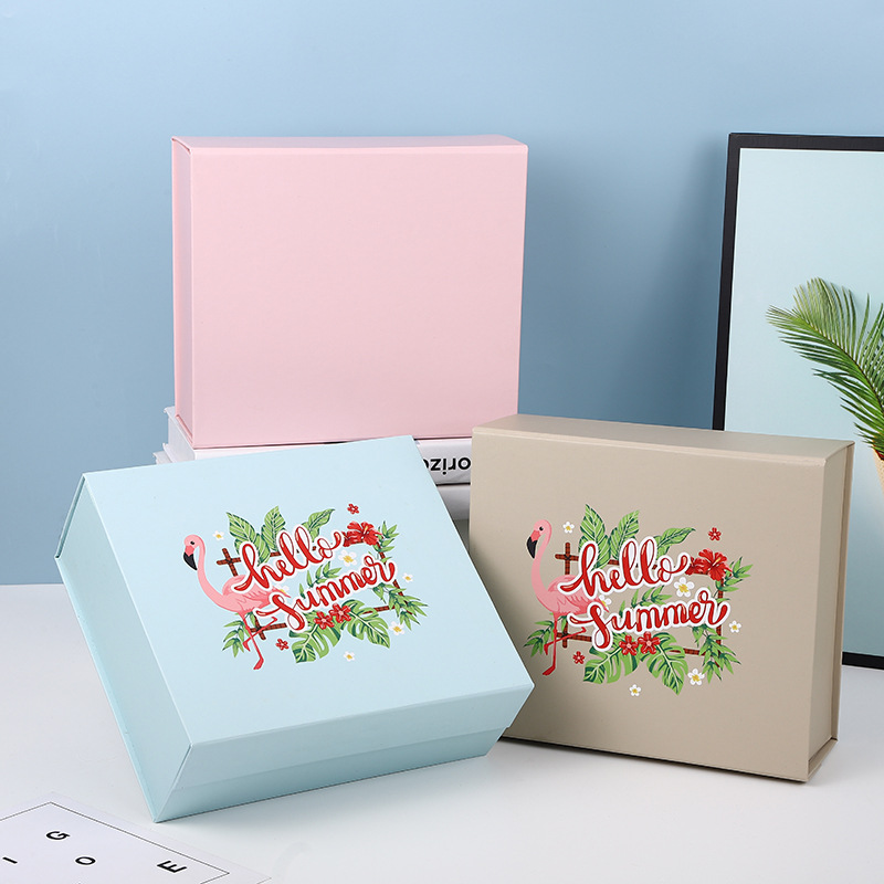 定制高端化妆品磁铁书型盒 可折叠高档口红礼品盒 翻盖包装盒可加LOGO
