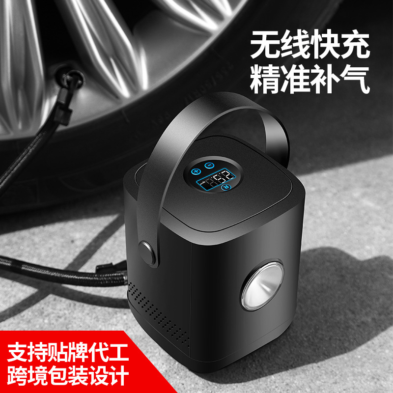 小型车载充气泵 多功能便携无线数显汽车打气泵 手持自动智能迷你充气泵