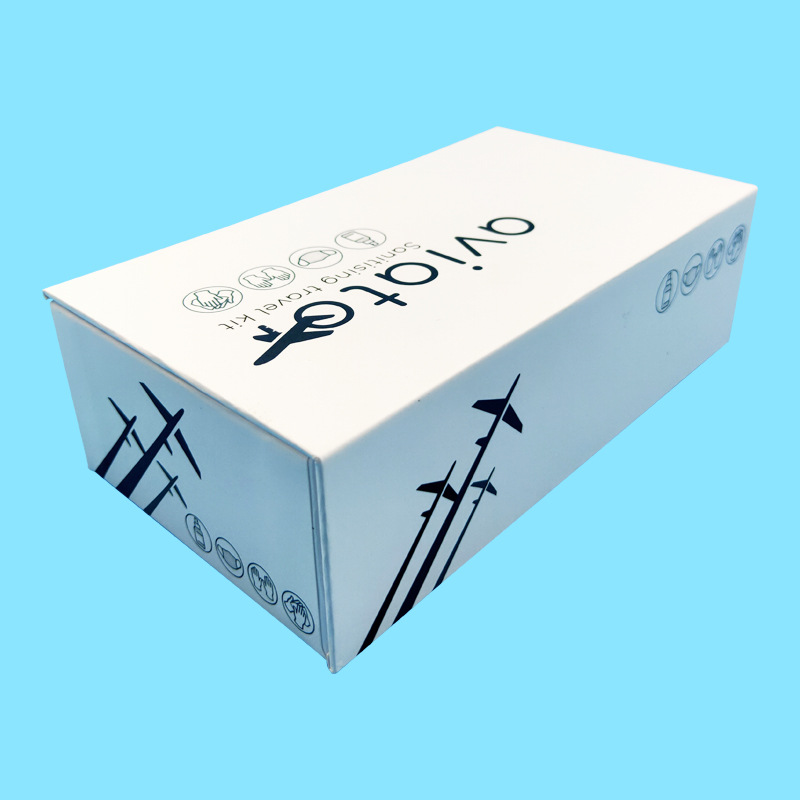 高档口罩消毒液包装盒 翻盖式航空用品包装盒定制 防护用品包装盒