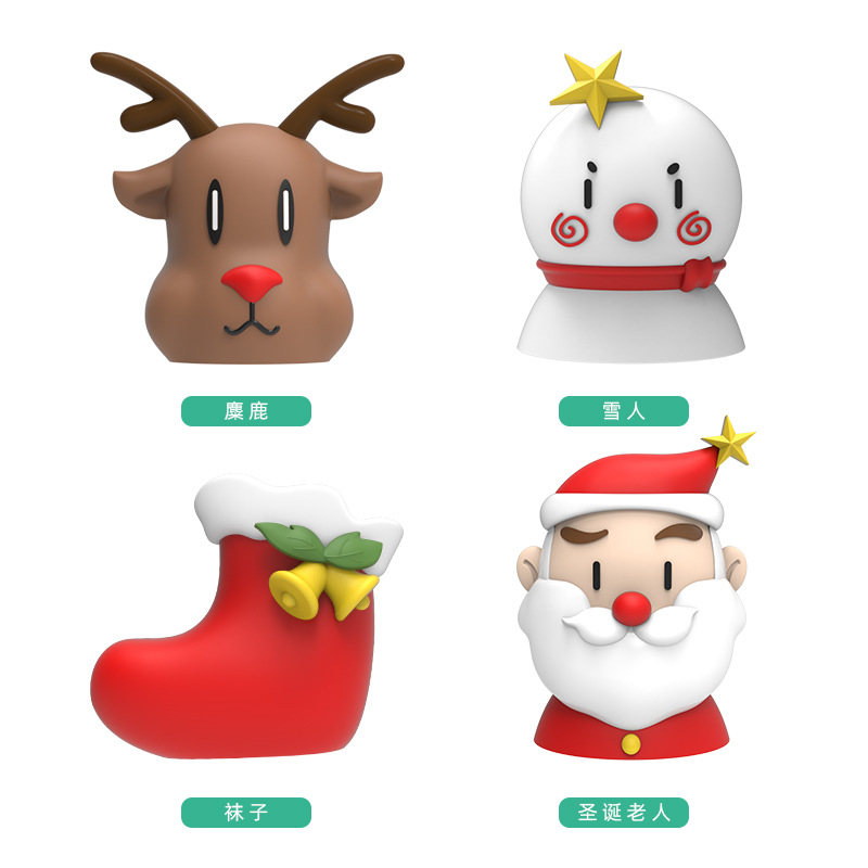 2022新款圣诞卡通蓝牙音箱可爱迷你圣诞老人麋鹿创意蓝牙音箱礼物