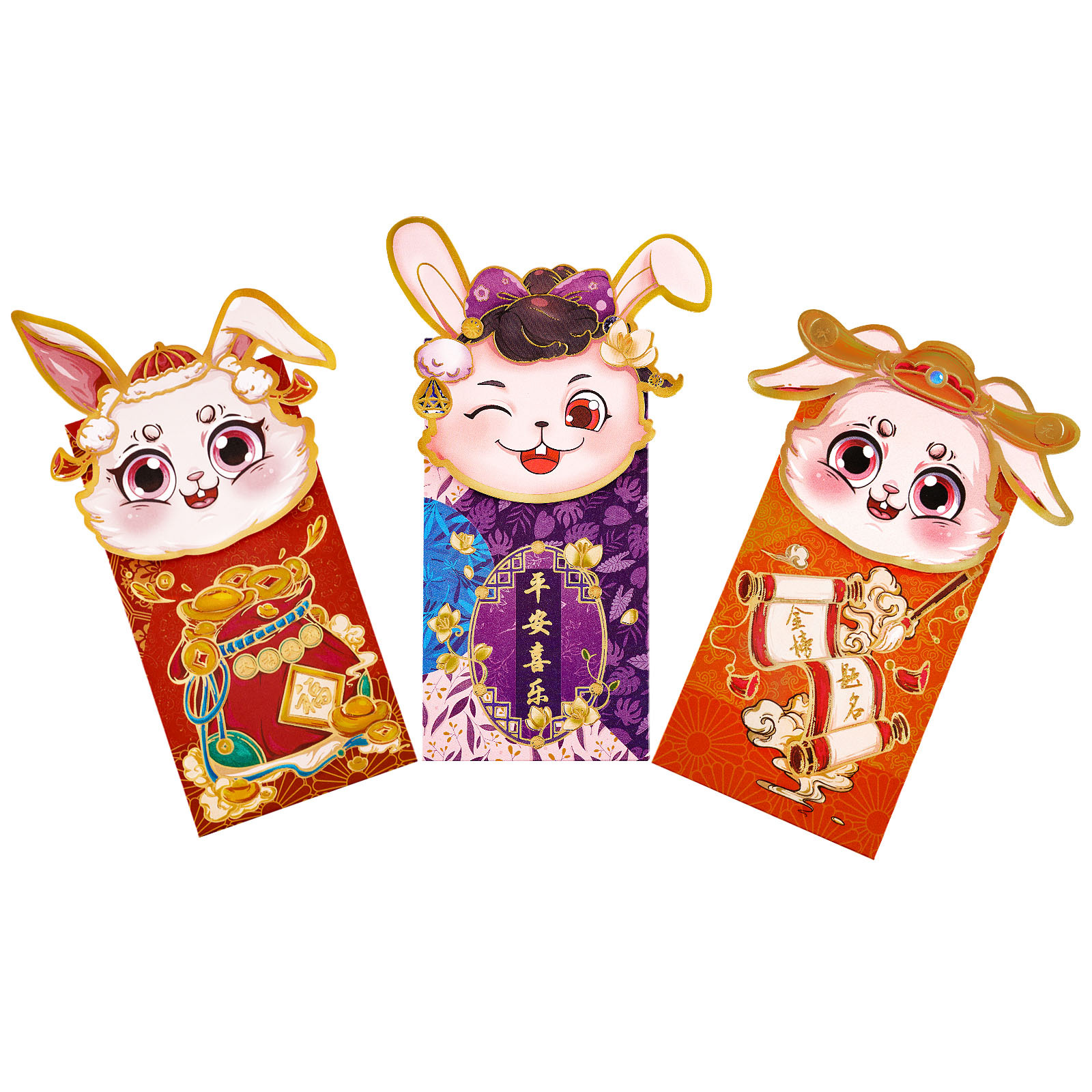 新款2023兔年红包可爱创意立体红包春节卡通生肖新年利是封袋加厚