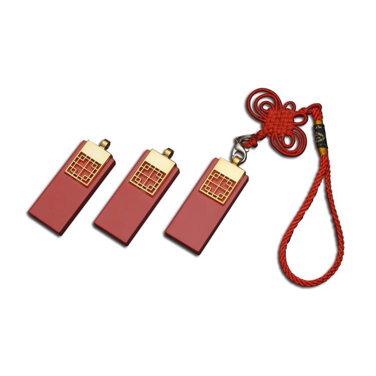 中國風u盤禮品 創意數碼小電子窗花蝴蝶結優盤 婚慶128gb32GBu