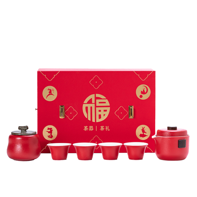 新春福礼茶具礼盒新春开门红&middot;柿柿如意