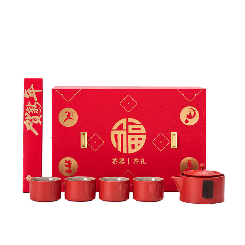 新年福气茶具礼盒新春开门红&middot;鸿运当头