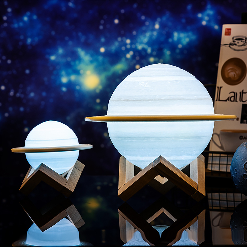 3D打印土星燈 創意小夜燈 中秋、生日、情人、國外節日小禮品臺燈