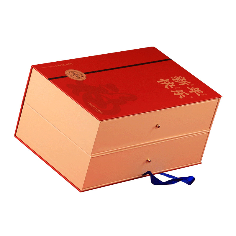 定制2025蛇年春節(jié)新年禮盒高端紅酒高檔年貨包裝盒子禮品盒空盒