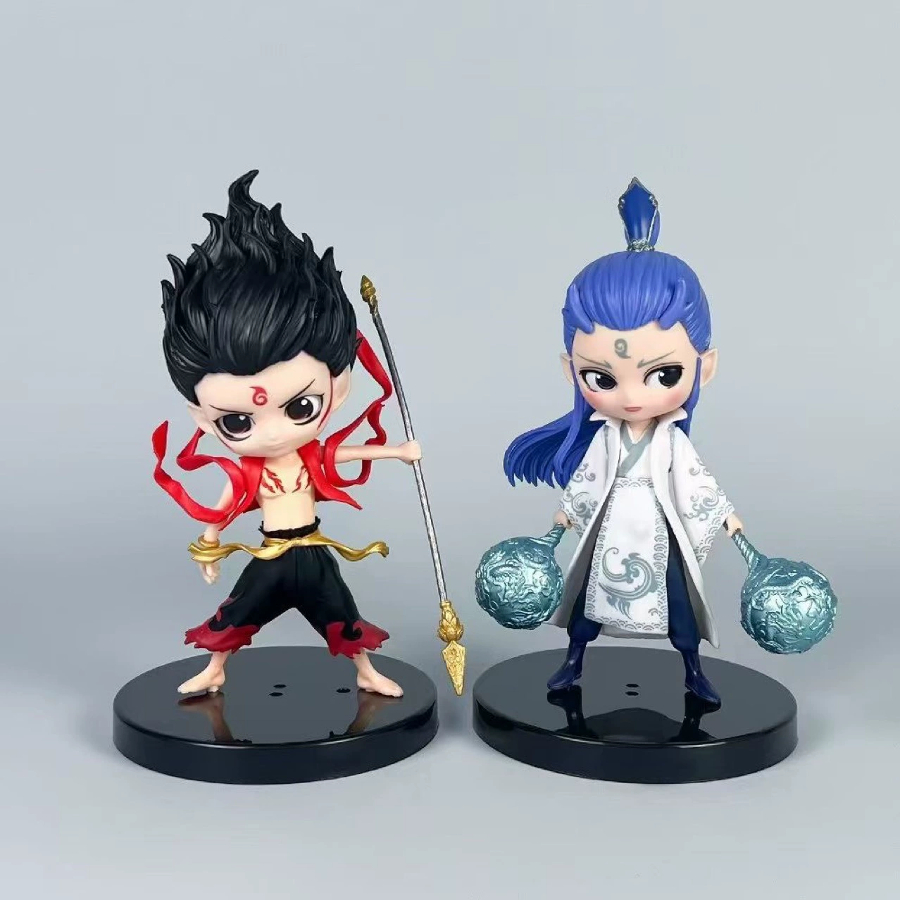 现货哪吒手办之魔童降世2周边动漫卡通哪吒敖丙公仔玩具桌面摆件