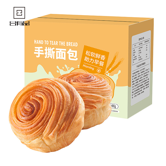 呂有品400g手撕面包*1箱下午茶蛋糕休閑零食早餐糕點小吃批發