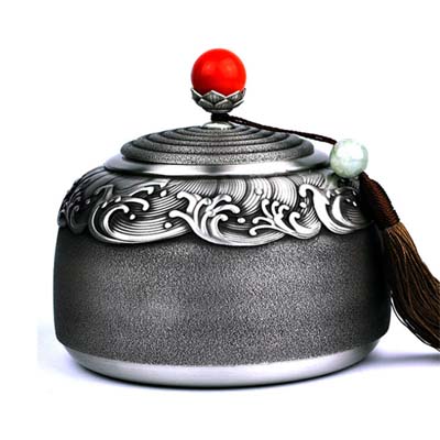 金屬手工錫罐純錫茶葉罐迷你中號半斤裝便攜茶倉錫制密封罐可定制