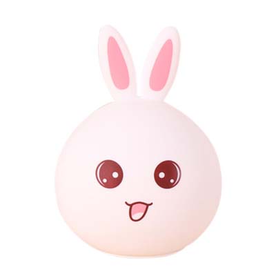 可爱萌兔硅胶灯 拍拍灯送女生礼物 USB硅胶灯氛围灯创意礼品